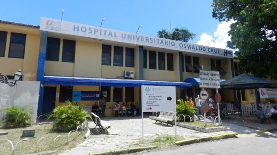 Hospital Universitário Oswaldo Cruz, no Recife, onde está internada a paciente com fungo negro - Divulgação