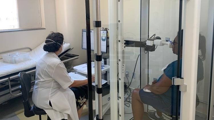 Hospital das Clínicas da UFMG possui aparelho para avaliar função pulmonar em pacientes pós-covid - Ebserh/Divulgação - Ebserh/Divulgação