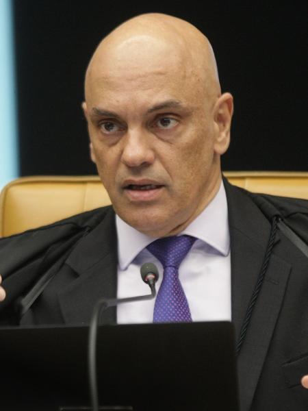 4.ago.2022 - O ministro Alexandre de Moraes, do STF, durante sessão plenária - Nelson Jr./SCO/STF