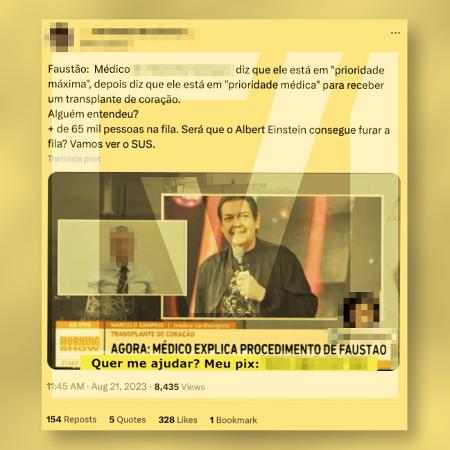 O apresentador de TV Faustão não terá prioridade na lista de transplante de coração por ser famoso ou rico. 