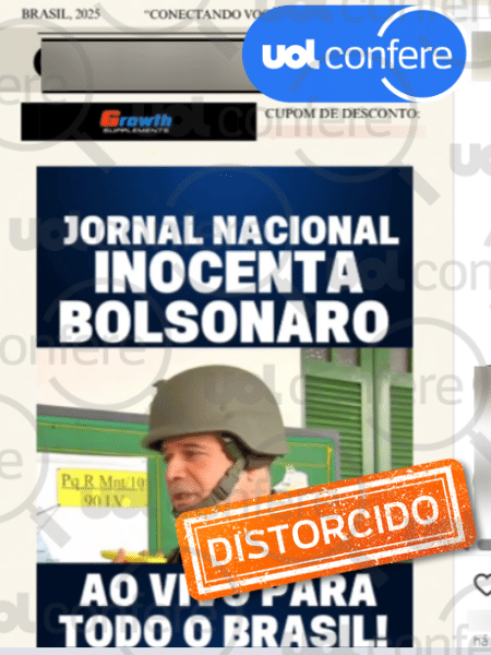 23.mai.2025 - Post recorta momento em que repórter diz que instrumentos previstos na Constituição não respaldam golpe - Arte/UOL sobre Reprodução Instagram