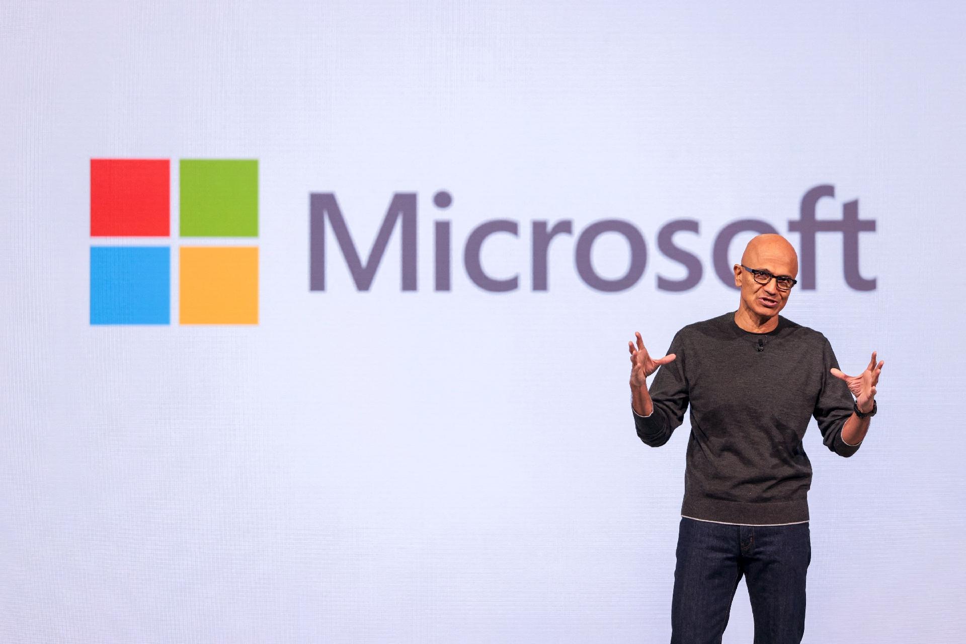 19.mai.2025 - Satya Nadella, CEO da Microsoft, durante conferência Build 2025, realizada em Seattle, nos EUA - undefined