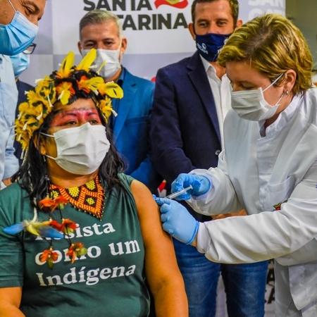 Covid-19: mais de 60% dos indígenas maiores de 18 anos foram vacinados - ANTÔNIO CARLOS MAFALDA/MAFALDA PRESS/ESTADÃO CONTEÚDO