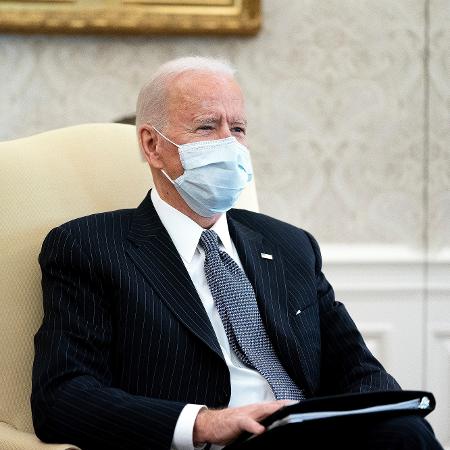 O presidente Joe Biden disse que seu homólogo Vladimir Putin é um "assassino" - Stefani Reynolds-Pool/Getty Images