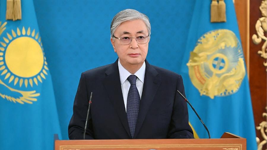 Presidente do Cazaquistão, Kassym-Jomart Tokayev - HANDOUT/AFP