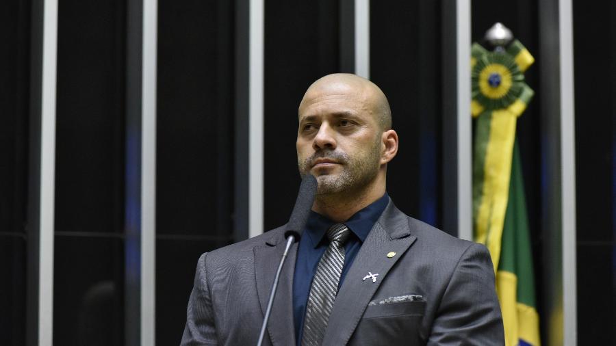 O deputado federal Daniel Silveira no plenário da Câmara dos Deputados - Zeca Ribeiro/Câmara dos Deputados