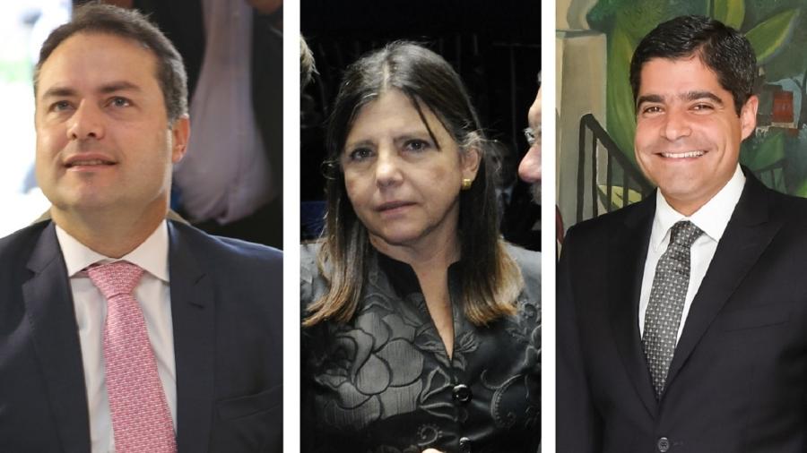 Da esquerda para a direita, Renan Filho, Roseana Sarney e ACM Neto - Dênio Simões/Agência Brasília, Waldemir Barreto/Agência Senado e Marcos Corrêa/PR