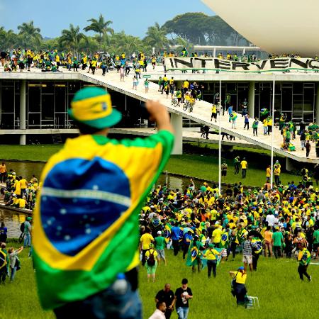 8.jan.2023 - Golpistas bolsonaristas invadem o Congresso Nacional, em Brasília (DF) - Wallace Martins/Futura Press/Estadão Conteúdo