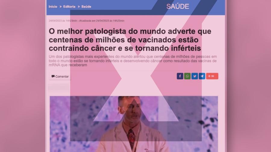 Texto repete afirmações falsas de médico norte-americano para criar temor sobre vacinas contra covid-19 - Projeto Comprova