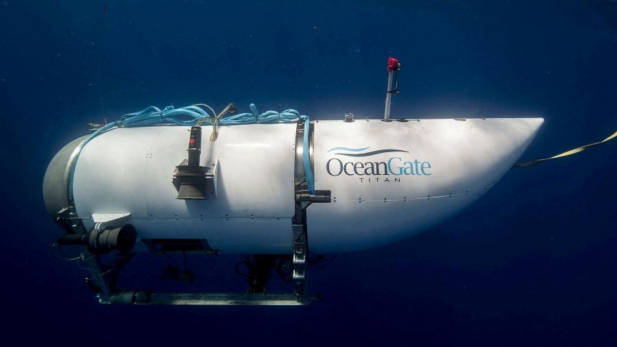 Submersível Titan operado pela OceanGate Expeditions - OceanGate Expeditions/Handout via REUTERS