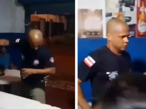 PM agride mulher em bar e é atingido com garrafa na cabeça na Bahia