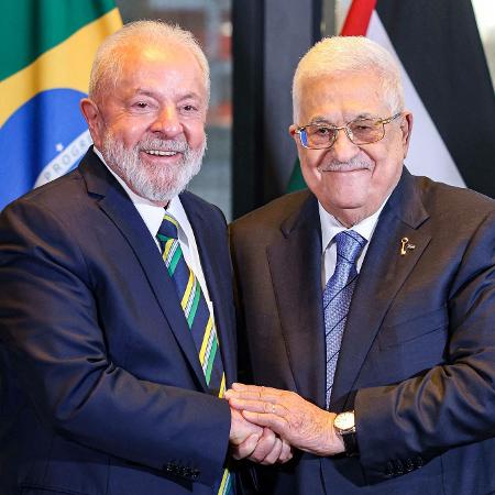 Lula encontra o presidente palestino Mahmud Abbas na ONU, em Nova York 