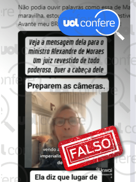 4.set.2024 - Quem aparece nas imagens atribuídas a Marília Gabriela é, na verdade, Regina Velloso