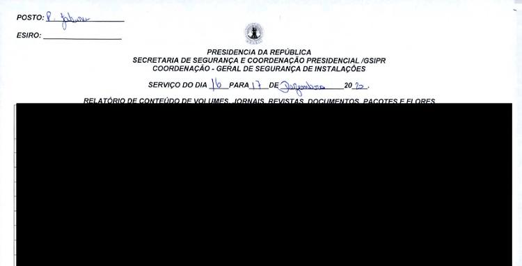 Documento "desclassificado" pelo governo segue tarjado