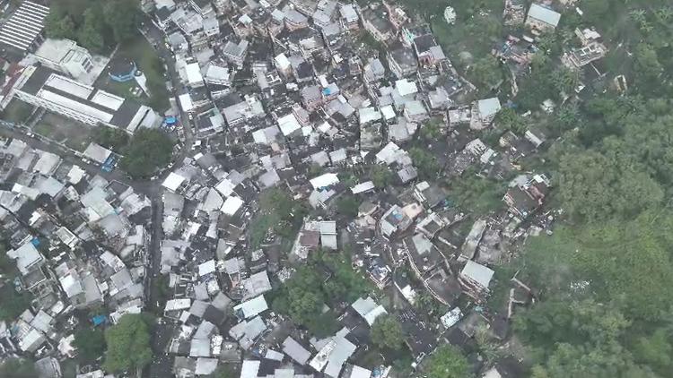 Vista aérea do Morro dos Macacos, em Vila Isabel, zona norte do Rio de Janeiro