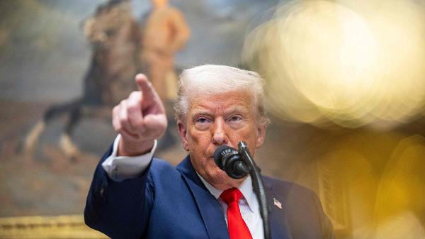 Donald Trump fala na Casa Branca, em Washington, nos Estados Unidos