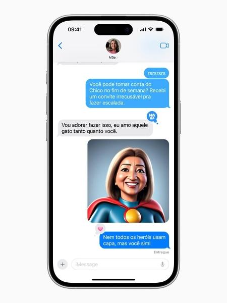 O Image Playground é integrado ao app Mensagens O Image Playground é integrado ao app Mensagens
