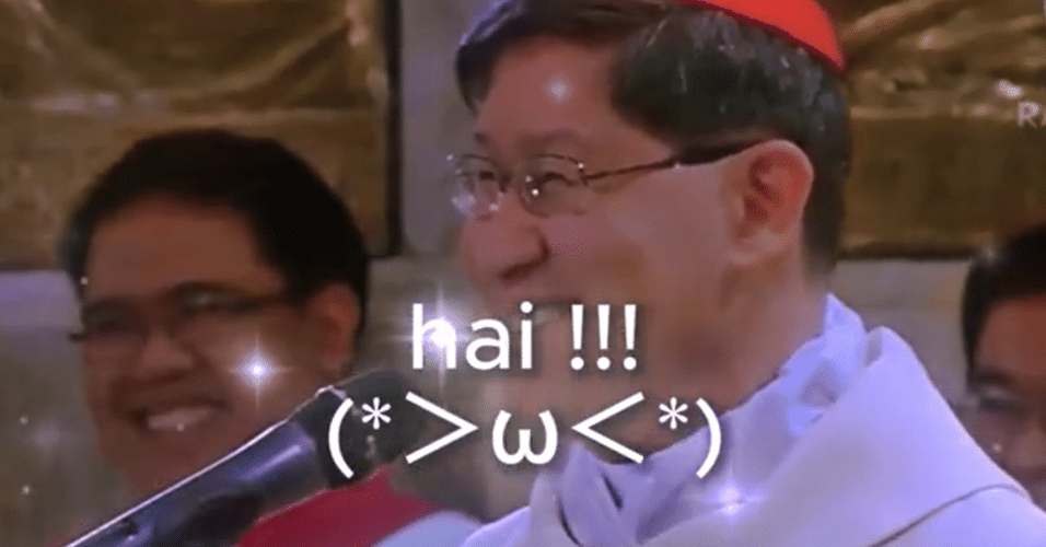 Captura de tela de um 'edit' de Luis Antonio Tagle no TikTok