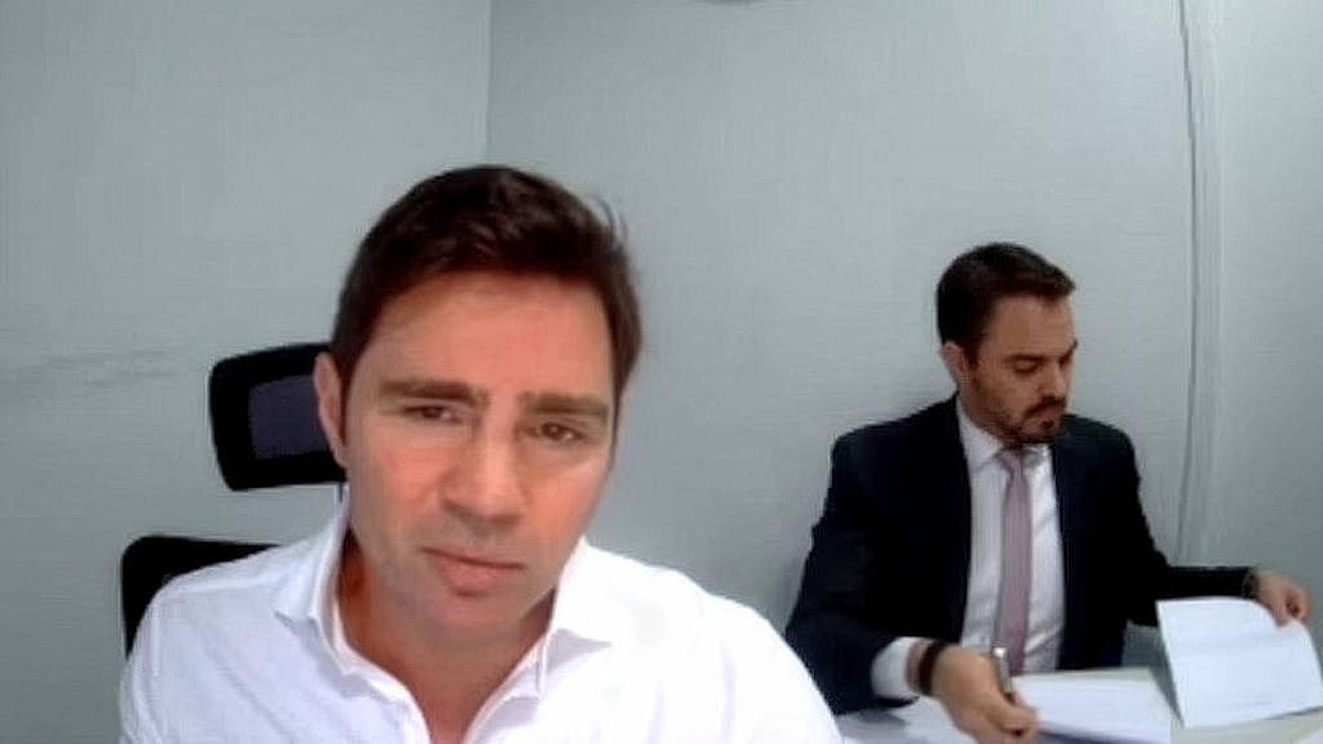 Reprodução de vídeo de Daniel Vorcaro prestando depoimento à Polícia Federal  - undefined