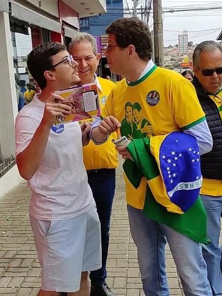 Guilherme Cortez (PSOL-SP) e Ricardo Salles (PL-SP) trocaram ofensas hoje em Franca (SP) - Reprodução/Instagram