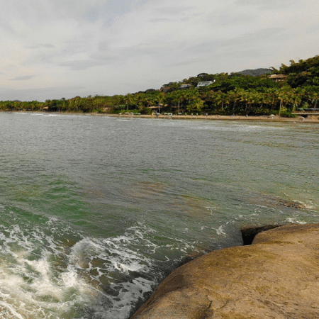 Praia do Iporanga, em Guarujá (SP), onde aconteceu o acidente