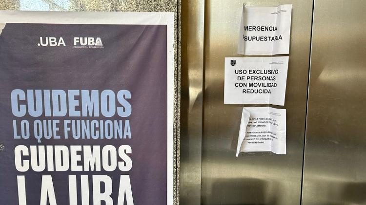 Por causa do racionamento de energia, o uso de elevadores na Universidade de Buenos Aires foi reduzido