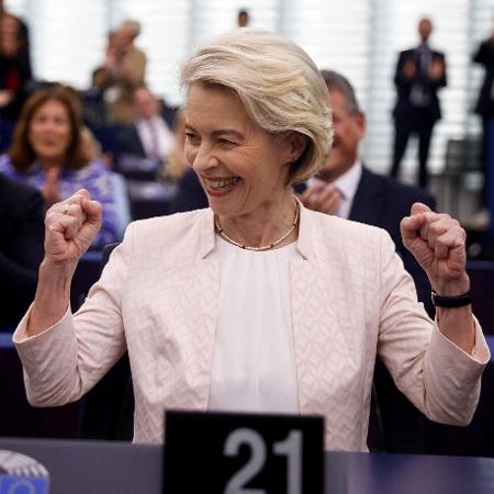 Ursula von der Leyen reage a resultado que a elegeu presidente da Comissão Europeia por mais cinco anos