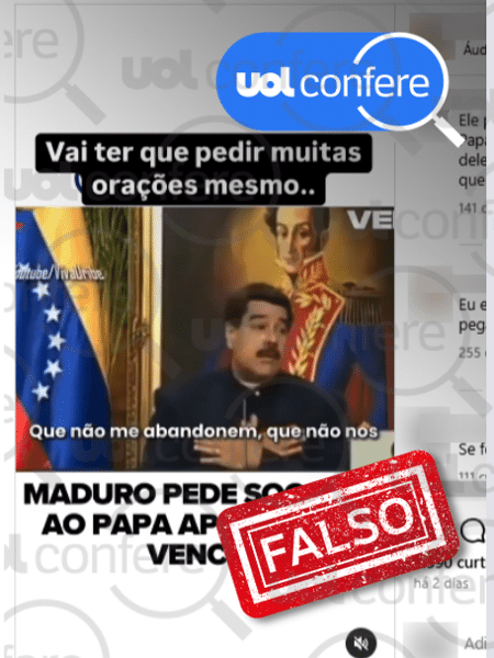 14.nov.2024 - Maduro não pediu ajuda ao papa após vitória de Trump em 2024; pedido foi feito em 2017