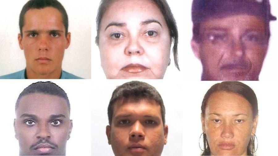 Jailson Martins da Silva, Heloísa Gonçalves e Celso Schmitt (acima) são procurados por homicídio. Abaixo, Erick Machado Santos, Renato Oliveira Mota e Maria Jussara Fereira Santos são investigados por assassinato na cúpula do PCC Jailson Martins da Silva, Heloísa Gonçalves e Celso Schmitt (acima) são procurados por homicídio. Abaixo, Erick Machado Santos, Renato Oliveira Mota e Maria Jussara Fereira Santos são investigados por assassinato na cúpula do PCC