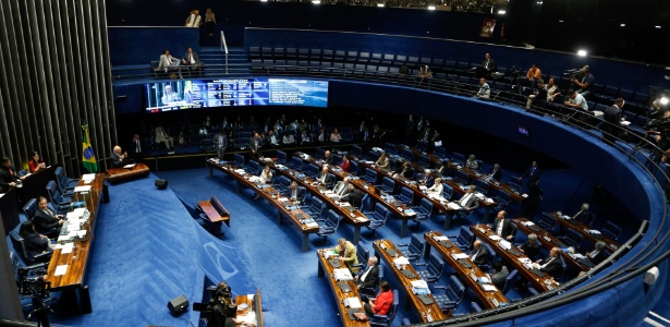 20.fev.2018 - Plenário do Senado durante votação do decreto de intervenção no estado do Rio de Janeiro - WALTERSON ROSA/FRAMEPHOTO/FRAMEPHOTO/ESTADÃO CONTEÚDO