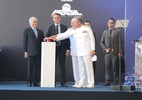 Temer e Bolsonaro participam de lançamento do submarino Riachuelo - 14.dez.2018 - Luiz Gomes/Fotoarena/Estadão Conteúdo