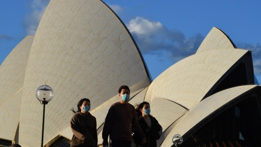 Sydney, maior cidade da Austrália e onde avanço da covid-19 preocupa no atual estágio, endureceu lockdown - EPA
