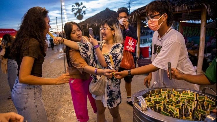 A festival celebrates the new law by distributing marijuana ice cream - GETTY IMAGES - GETTY IMAGES