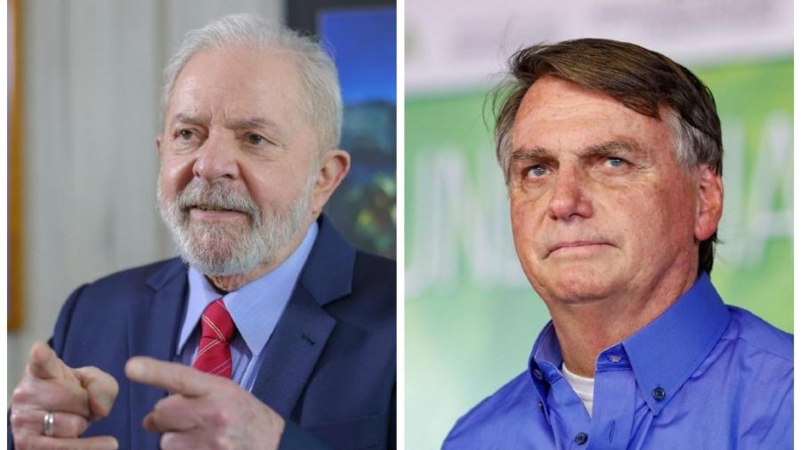 O ex-presidente Lula (PT) e o presidente Bolsonaro (PL) - Ricardo Stuckert e Alan Santos/Presidência da República