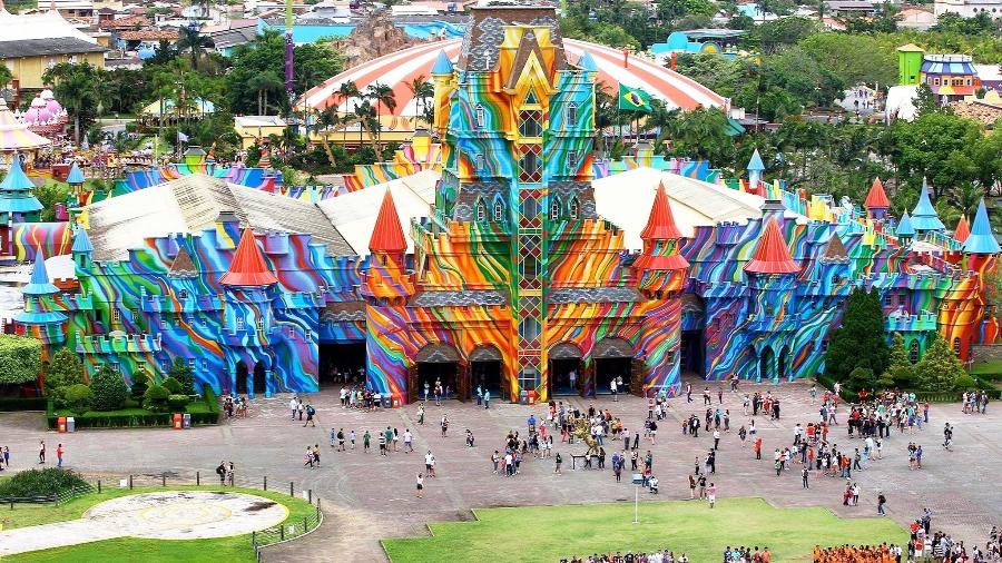 Fachada do Beto Carrero World, em Santa Catarina