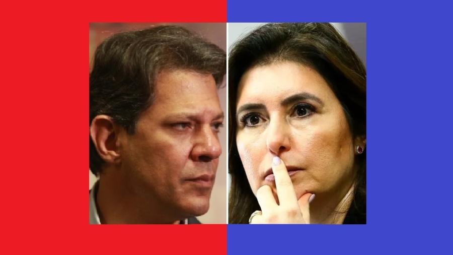 Fernando Haddad e Simone Tebet - Tiago Queiroz/Estadão Conteúdo; Marcelo Camargo/ABR