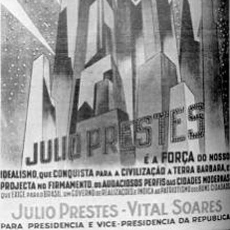 Cartaz da campanha de Júlio Prestes, em 1930