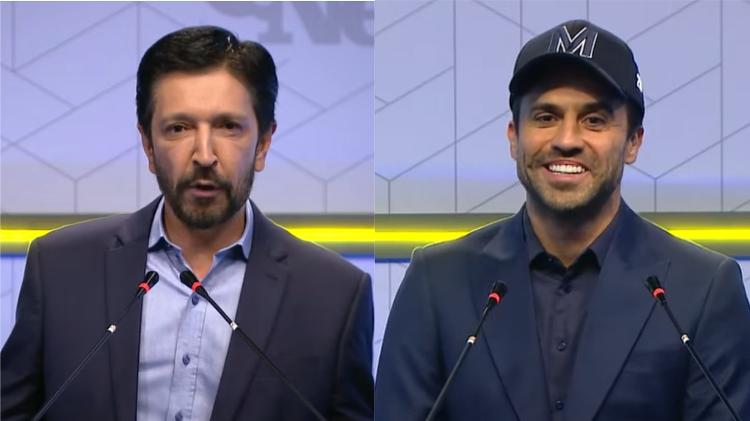 Ricardo Nunes e Pablo Marçal em debate para a Prefeitura de SP