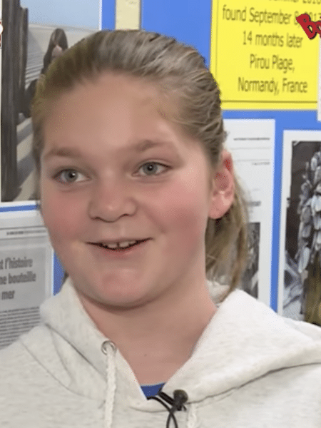 Laura Terry, 9, vive na Carolina do Norte e teve sua mensagem encontrada na Irlanda - Reprodução de vídeo