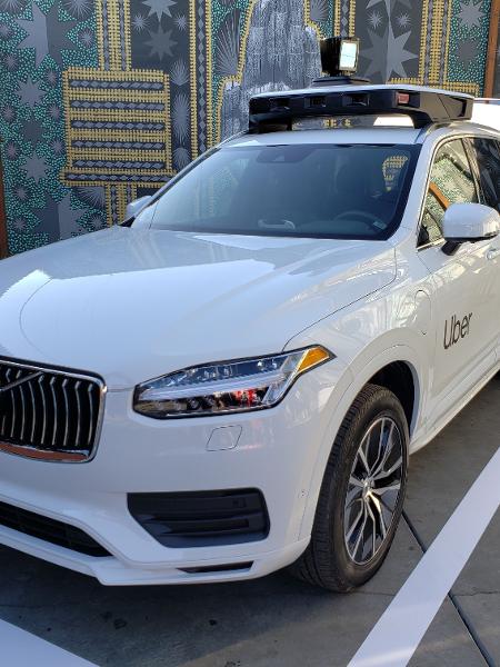 Carro autônomo da Uber exposto em evento da empresa realizado em 2019 - Rodrigo Trindade/UOL