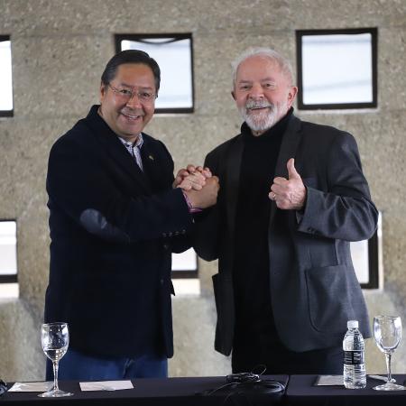 O ex-presidente Lula (PT) se encontra com o presidente da Bolívia, Luis Arce, em foto de arquivo - LECO VIANA/THENEWS2/ESTADÃO CONTEÚDO
