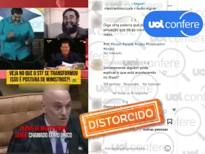 Vídeo distorce ironia de Alexandre de Moraes sobre ser "ministro comunista"