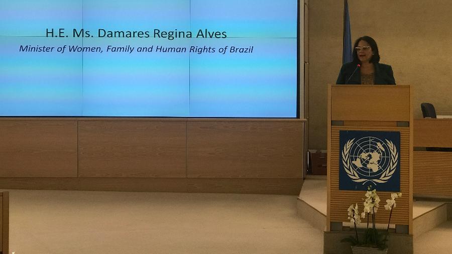 Na ONU em 2019, a ministra Damares Alves lançou candidatura para órgão criticado por Bolsonaro - Jamil Chade/UOL