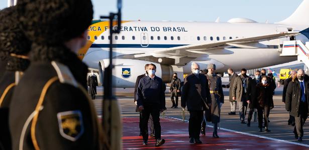 Presidente Jair Bolsonaro desembarca em Moscou, na Rússia, para encontro com presidente russo, Vladimir Putin