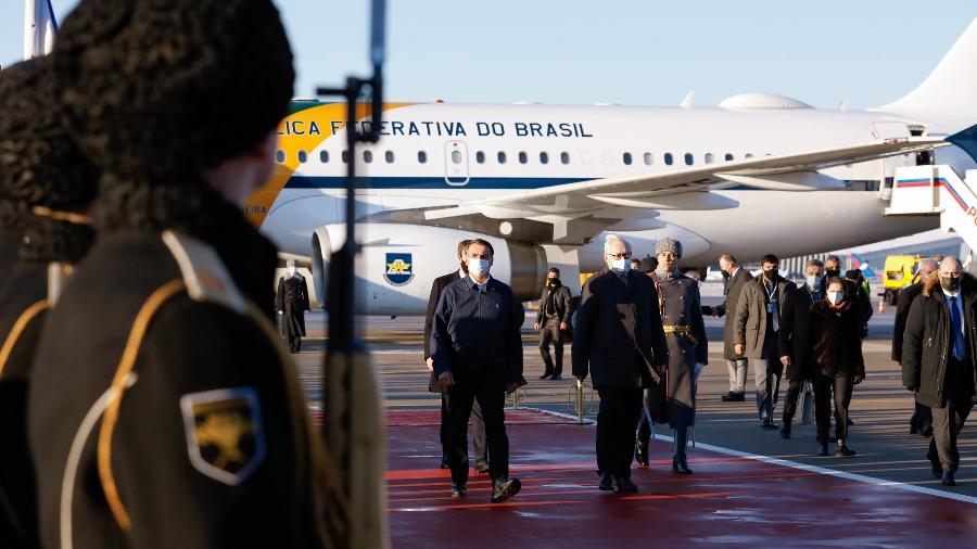 Presidente Jair Bolsonaro desembarca em Moscou, na Rússia, para encontro com presidente russo, Vladimir Putin - Alan Santos/PR