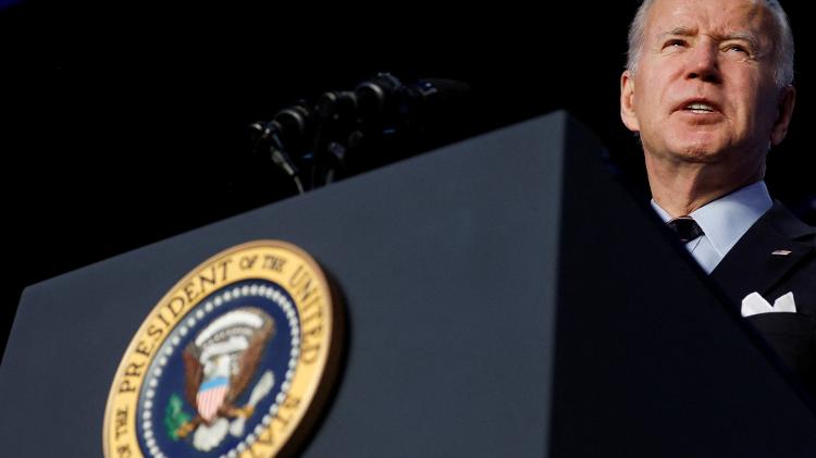 O presidente dos Estados Unidos, Joe Biden, discursa em Washington - Jonathan Ernst/Reuters - Jonathan Ernst/Reuters