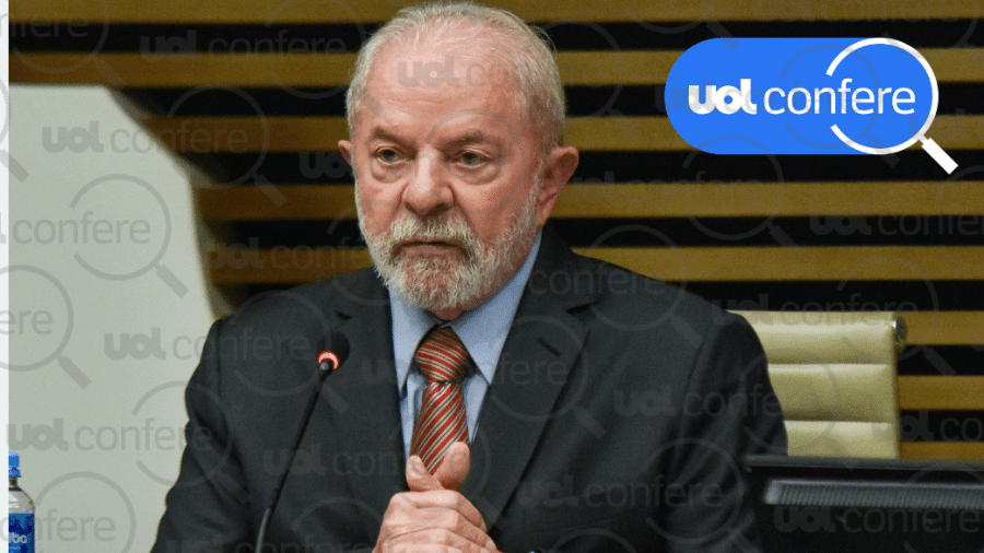 09.ago.2022 - Lula exagera valor de empréstimo ao FMI - Arte/UOL