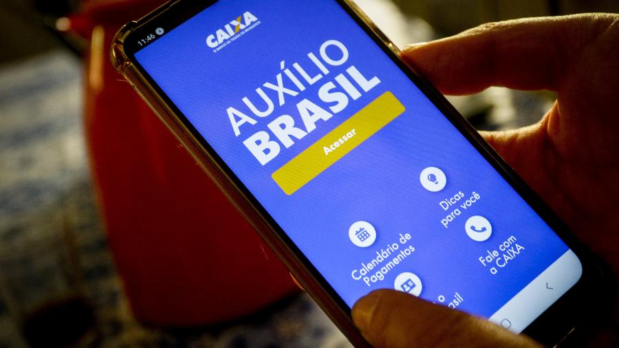 Tela do aplicativo do programa social Auxílio Brasil