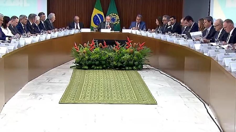 O presidente Lula se reúne com governadores para debater a PEC da Segurança Pública - Reprodução/YouTube/CanalGov