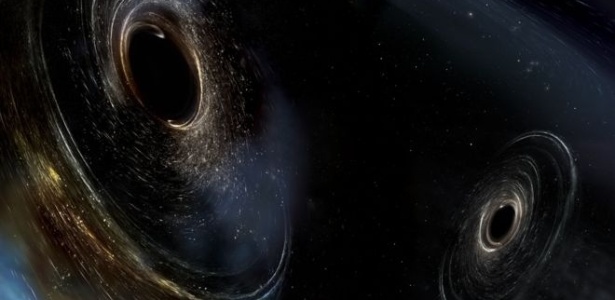 Dois buracos negros aglutinados girando de forma não alinhada - IGO/CALTECH/MIT/SONOMA STATE